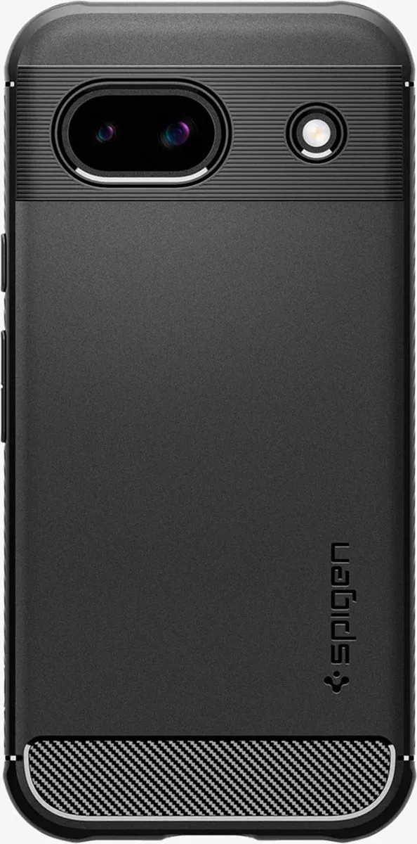 Spigen Rugged Armor ACS07259 Hoesje - Google Pixel 8a - Carbon Zwart