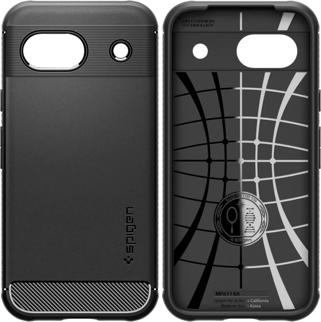 Spigen Rugged Armor ACS07259 Hoesje - Google Pixel 8a - Carbon Zwart