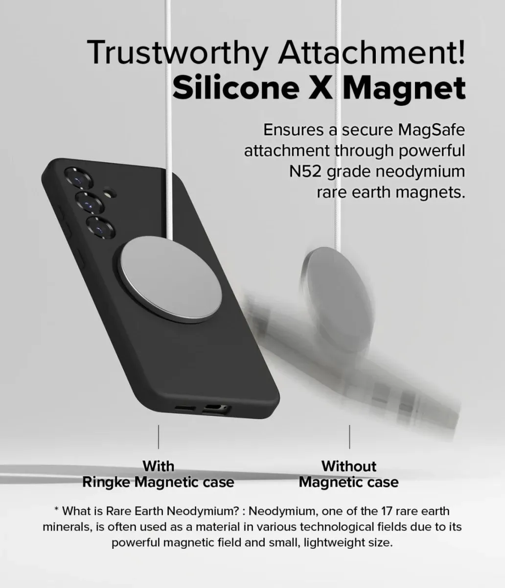 Ringke Silicone MagSafe Hoesje Zwart - Samsung Galaxy S25 Plus - afbeelding 6 van 6