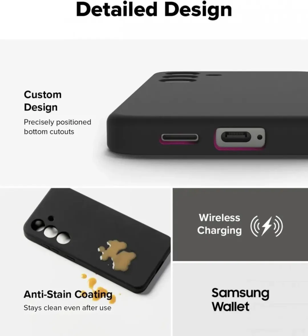 Ringke Silicone MagSafe Hoesje Zwart - Samsung Galaxy S25 Plus