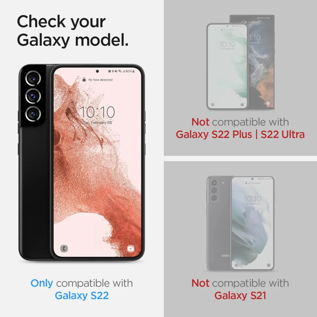 Spigen Glass AGL04151 Screenprotector Samsung Galaxy S22 - 2 Stuks - afbeelding 6 van 6
