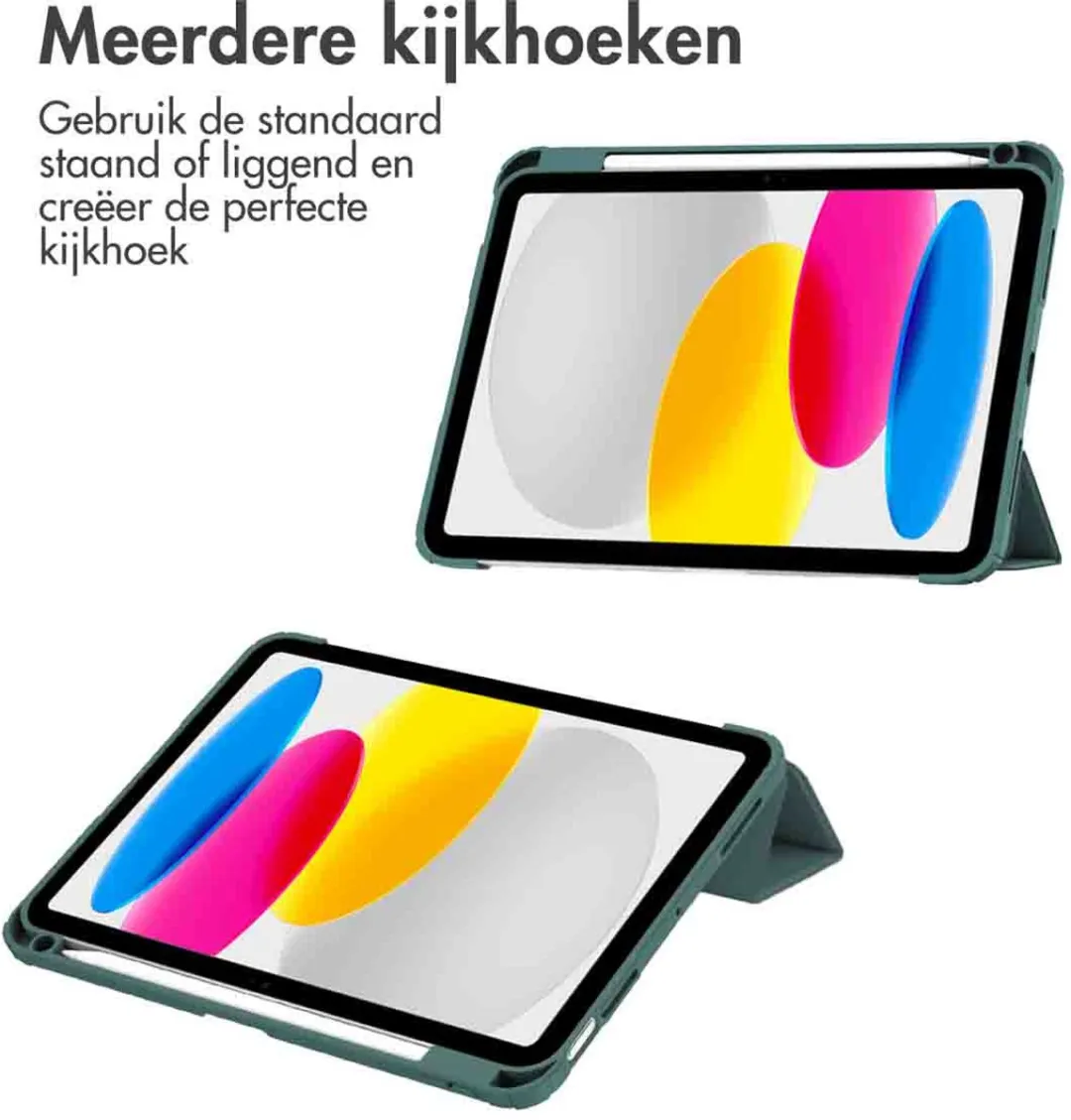 Imoshion SH00077605 Tablethoes - Apple iPad 10/11 10.9" - Trifold Hardcase - Groen
