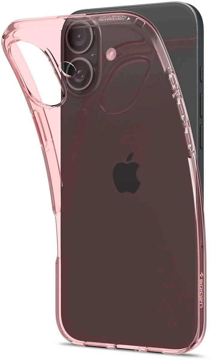 Spigen Crystal Flex Hoesje iPhone 16 Plus - Transparant Roze