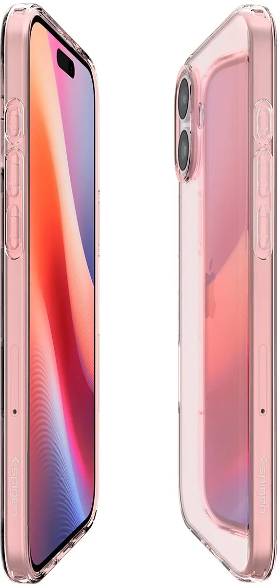 Spigen Crystal Flex Hoesje iPhone 16 Plus - Transparant Roze