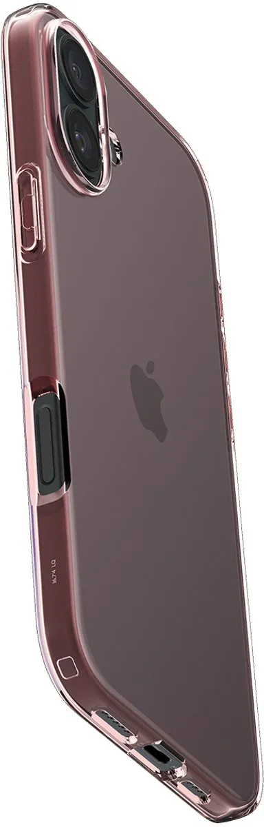 Spigen Crystal Flex Hoesje iPhone 16 Plus - Transparant Roze