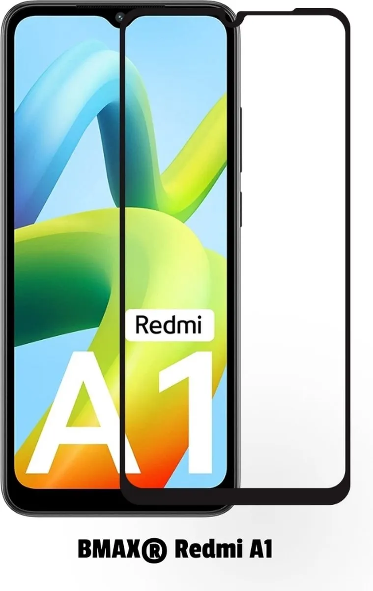 BMAX Xiaomi Redmi A1 Screenprotector - 2 Stuks - Gehard Glas - Zwart
