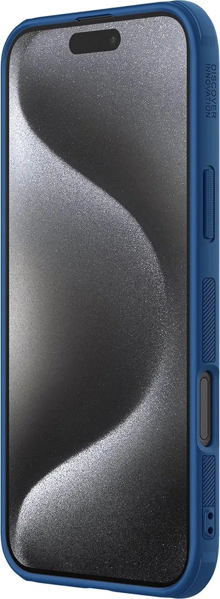 Nillkin Super Frosted Shield Pro iPhone 16 Pro Hoesje - Blauw - afbeelding 5 van 6