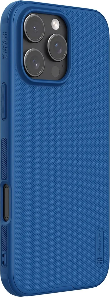 Nillkin Super Frosted Shield Pro iPhone 16 Pro Hoesje - Blauw - afbeelding 6 van 6