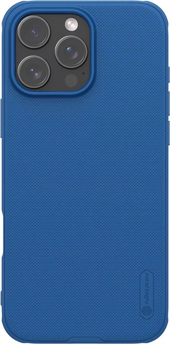 Nillkin Super Frosted Shield Pro iPhone 16 Pro Hoesje - Blauw - afbeelding 4 van 6