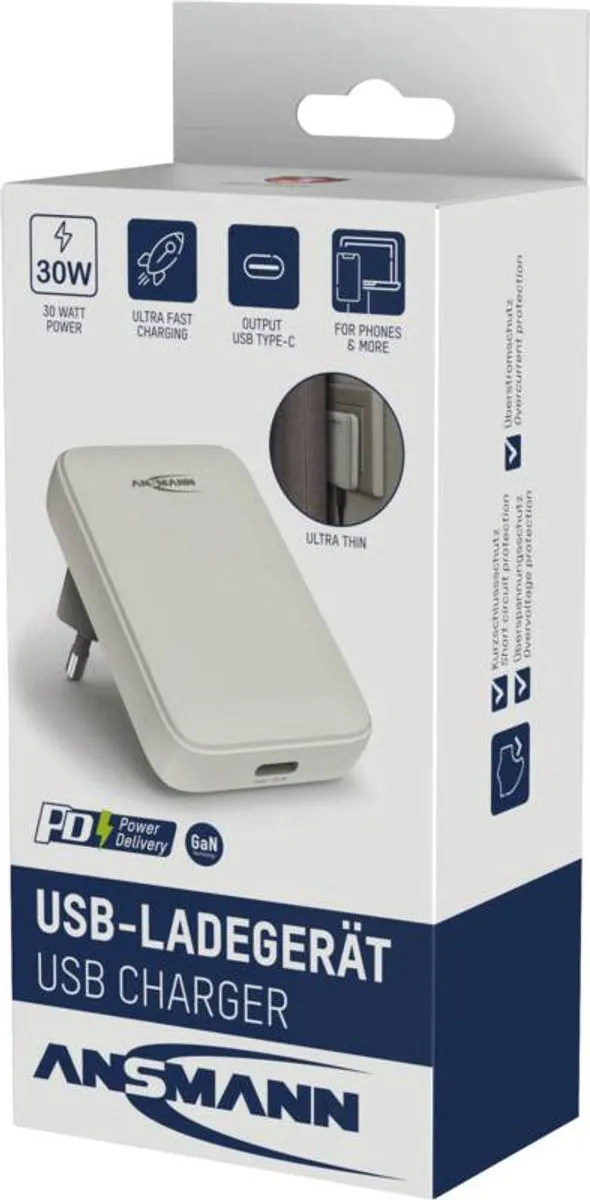 Ansmann 1001-0173 USB-C Wandlader 130W - Wit