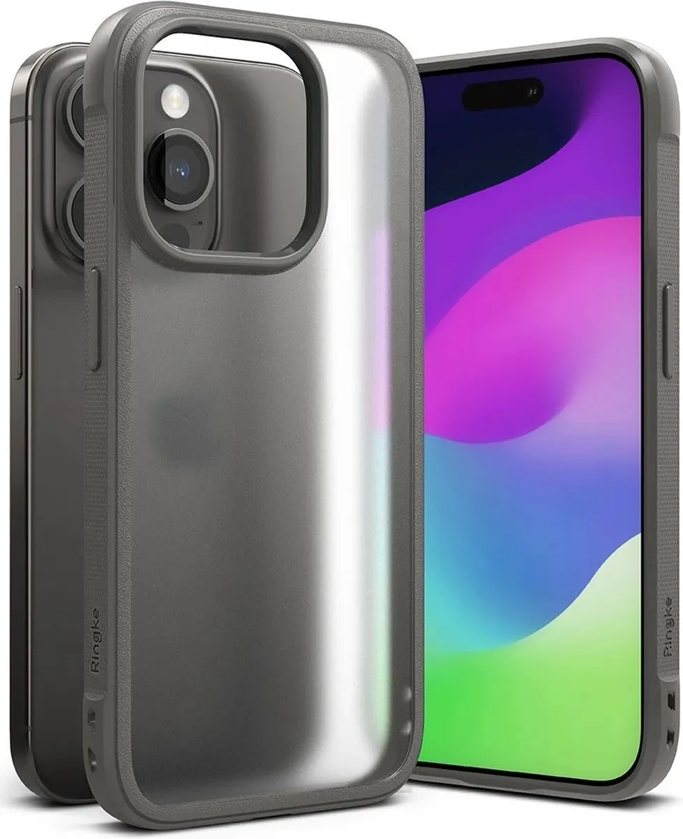 Ringke Fusion Bold Hoesje iPhone 15 Pro - Matte Grijs