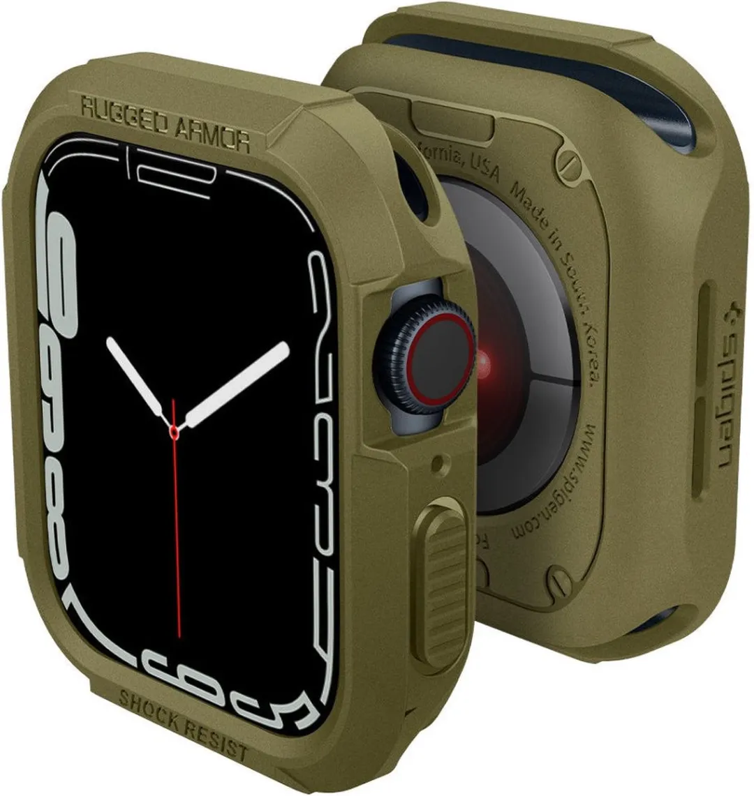 Spigen Rugged Armor Hoesje Apple Watch 4 44mm - Groen