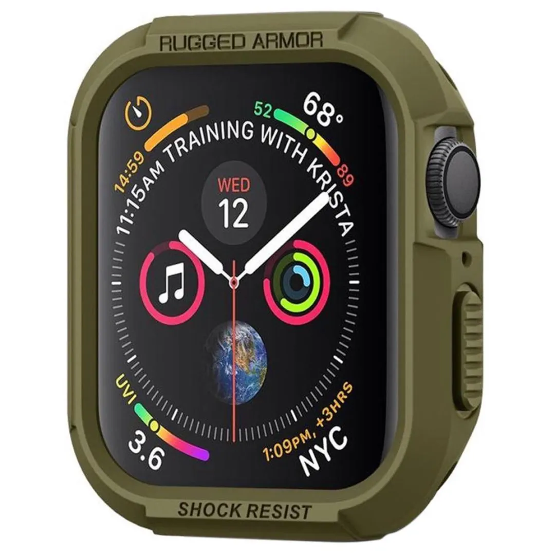 Spigen Rugged Armor Hoesje Apple Watch 4 44mm - Groen