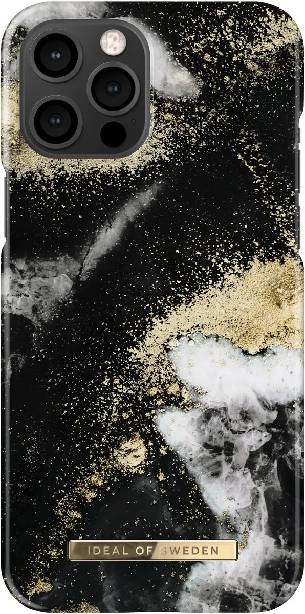 iDeal of Sweden iPhone 12 Pro Max Hoesje Black Galaxy Marble - afbeelding 3 van 4
