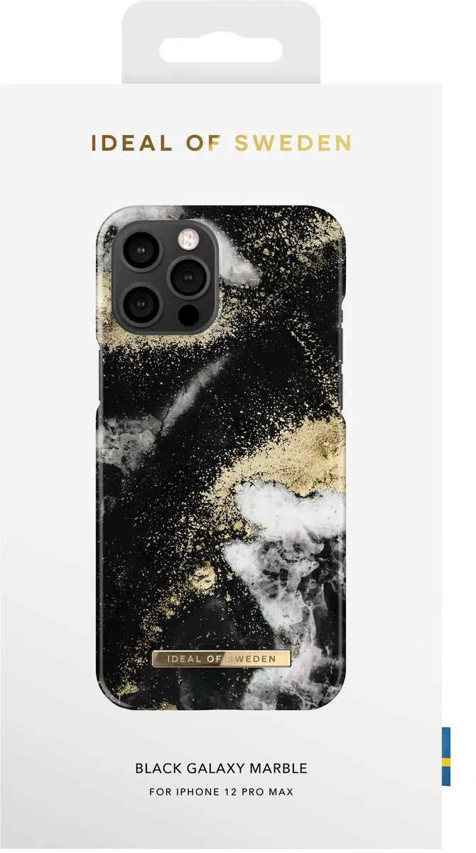 iDeal of Sweden iPhone 12 Pro Max Hoesje Black Galaxy Marble - afbeelding 2 van 4