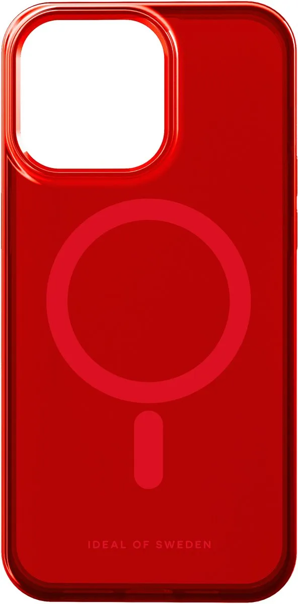iDeal of Sweden Clear Case Mid MagSafe iPhone 15 Pro Max - Radiant Red