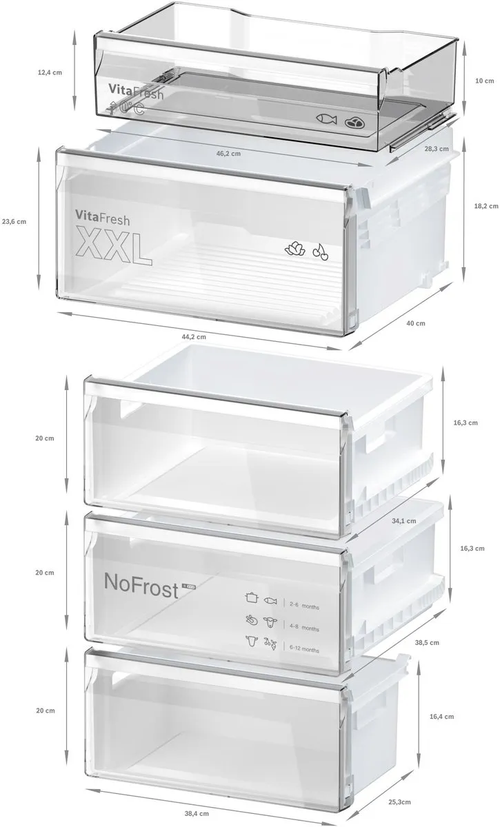 Bosch KGN362LAF Serie 4 Koel-vriescombinatie 321L - No Frost - A