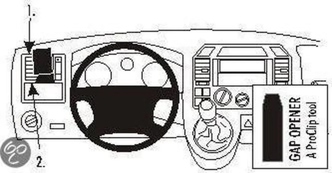 Brodit ProClip VW T5/ Caravelle/ Pickup Left Mount 803278 - Zwart