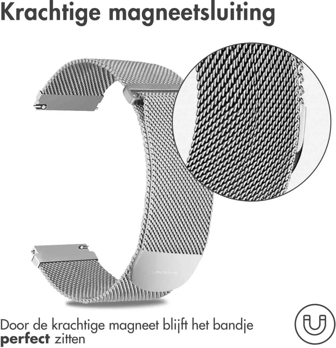 Imoshion Milanees Magnetisch Bandje 22mm - S - Zilver