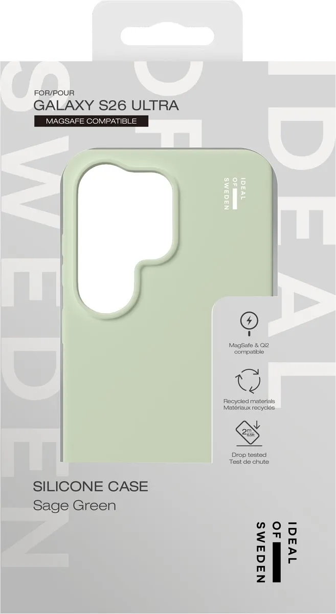 iDeal of Sweden Silicone Hoesje Samsung Galaxy S26 Ultra - Sage Groen - MagSafe