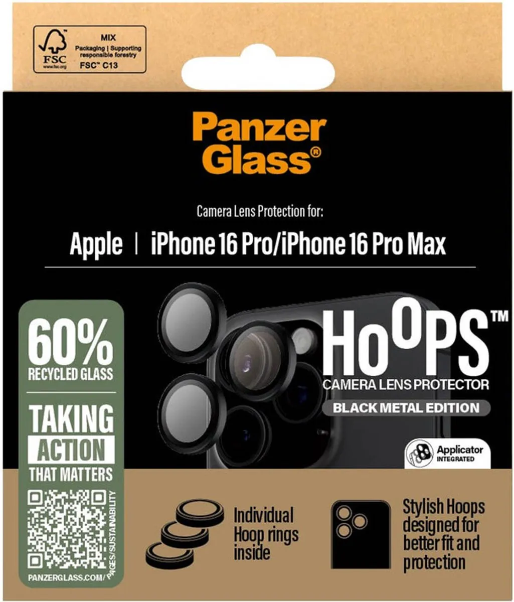PanzerGlass Hoops iPhone 16 Pro Camera Lens Protector - 1 Stuk