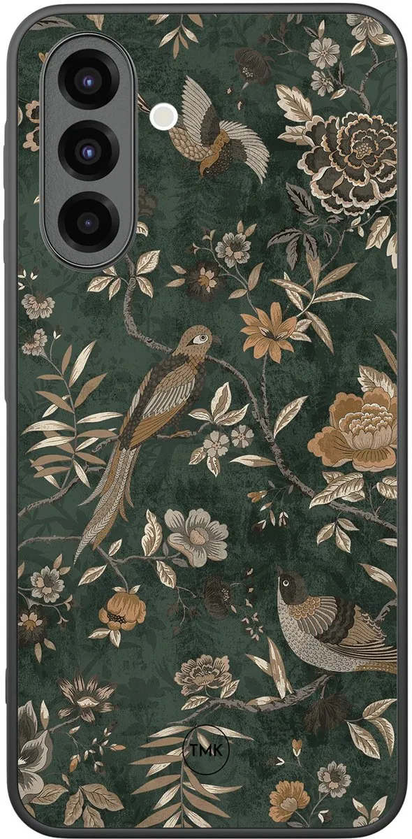 Casevibes Hoesje Samsung Galaxy A26 Khaki Golden Flowers