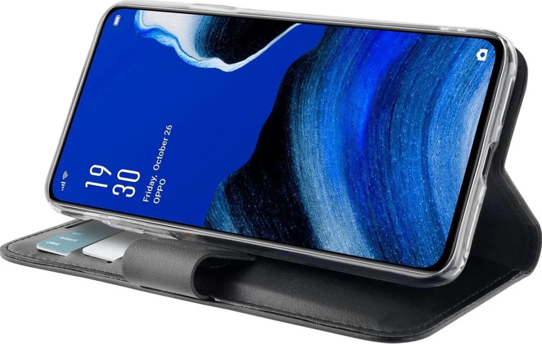 Azuri Walletcase Oppo Reno 2 - Magneetsluiting - 3 Pasjes - Zwart