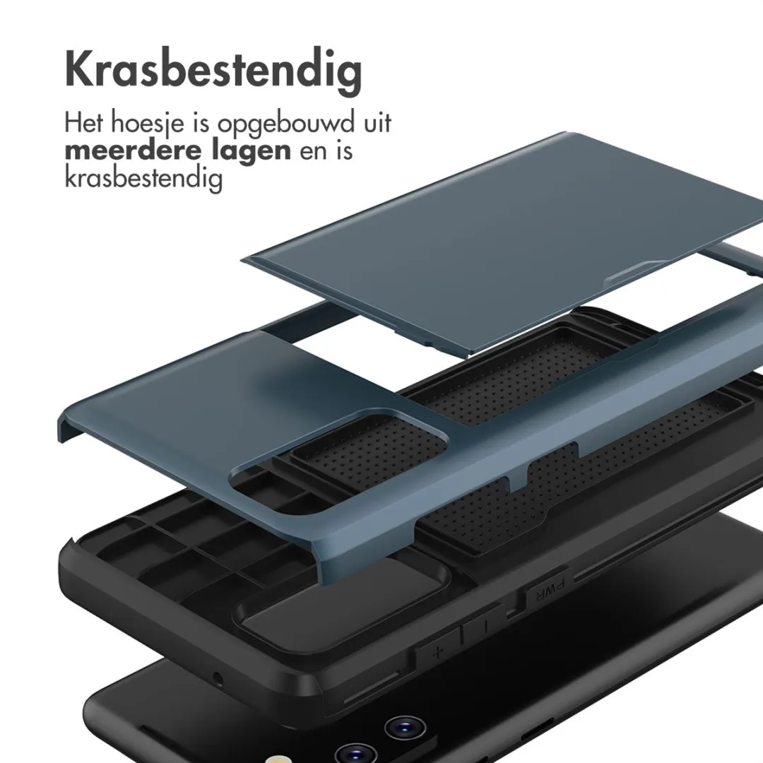 Imoshion Hoesje Samsung Galaxy S20 FE - Pasjeshouder 2 Stuks - Donkerblauw
