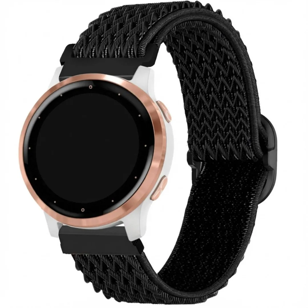 Imoshion Elastisch Nylonbandje 18mm - Smartwatch - Zwart