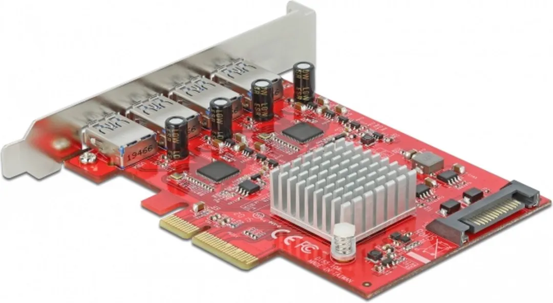 Delock 90481 PCIe Kaart 4x USB 3.2 Gen 2 10Gbps