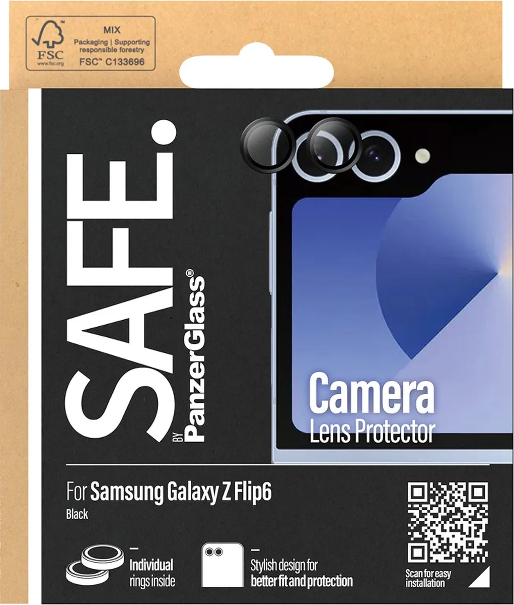 PanzerGlass SAFE Camerahoes Samsung Galaxy Z Flip 6 - Zwart Frame