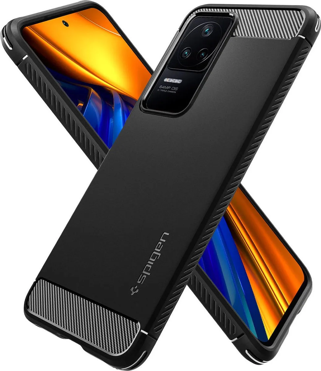 Spigen Rugged Armor ACS04516 Hoesje - Xiaomi Poco F4 GT - Zwart - afbeelding 5 van 6