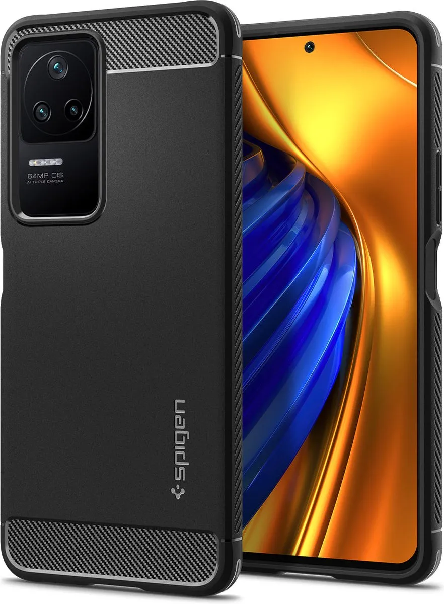Spigen Rugged Armor ACS04516 Hoesje - Xiaomi Poco F4 GT - Zwart - afbeelding 3 van 6