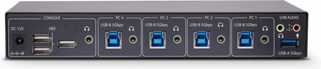 Startech P4A20132-KM-Switch USB KVM-switch 4 poorten - Zwart