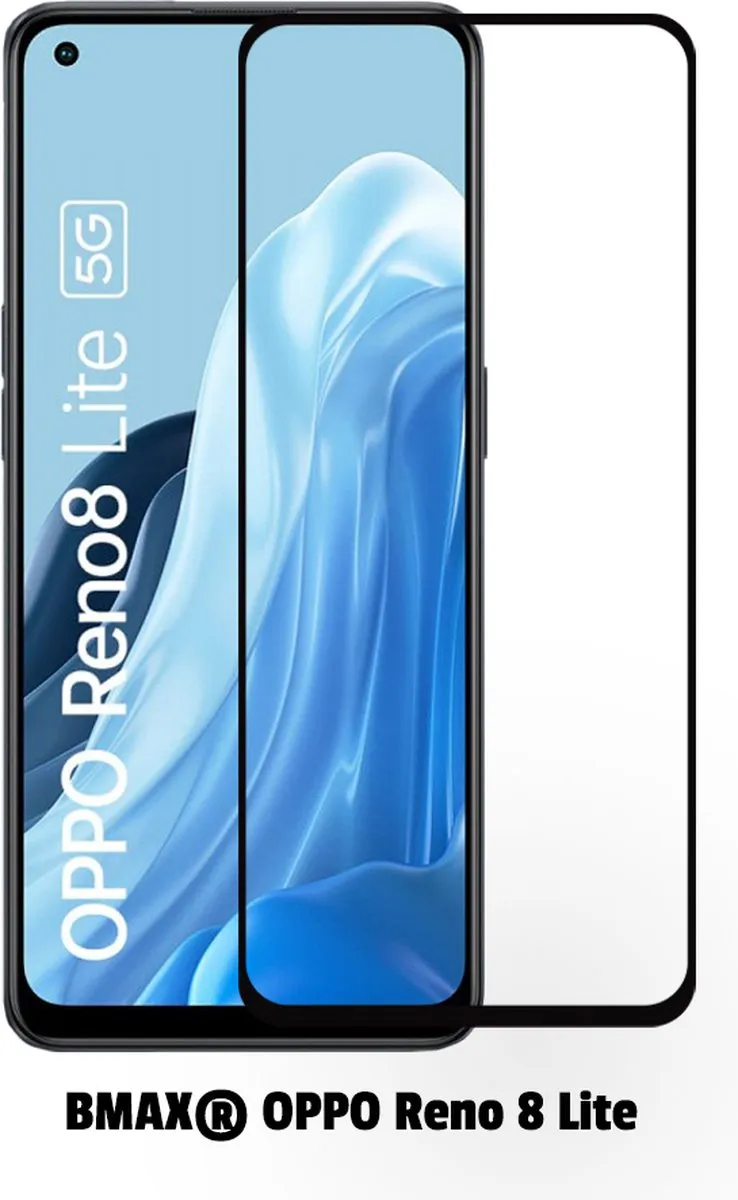 BMAX Geschikt voor OPPO Reno 8 Lite Screenprotector 2 Stuks - Zwart