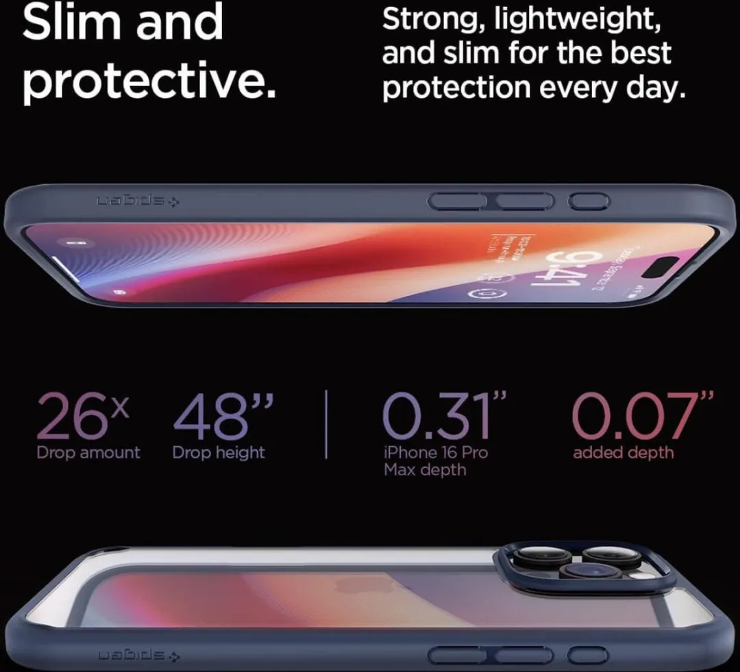 Spigen Ultra Hybrid Hoesje iPhone 16 Pro Max - Blauw - afbeelding 6 van 6