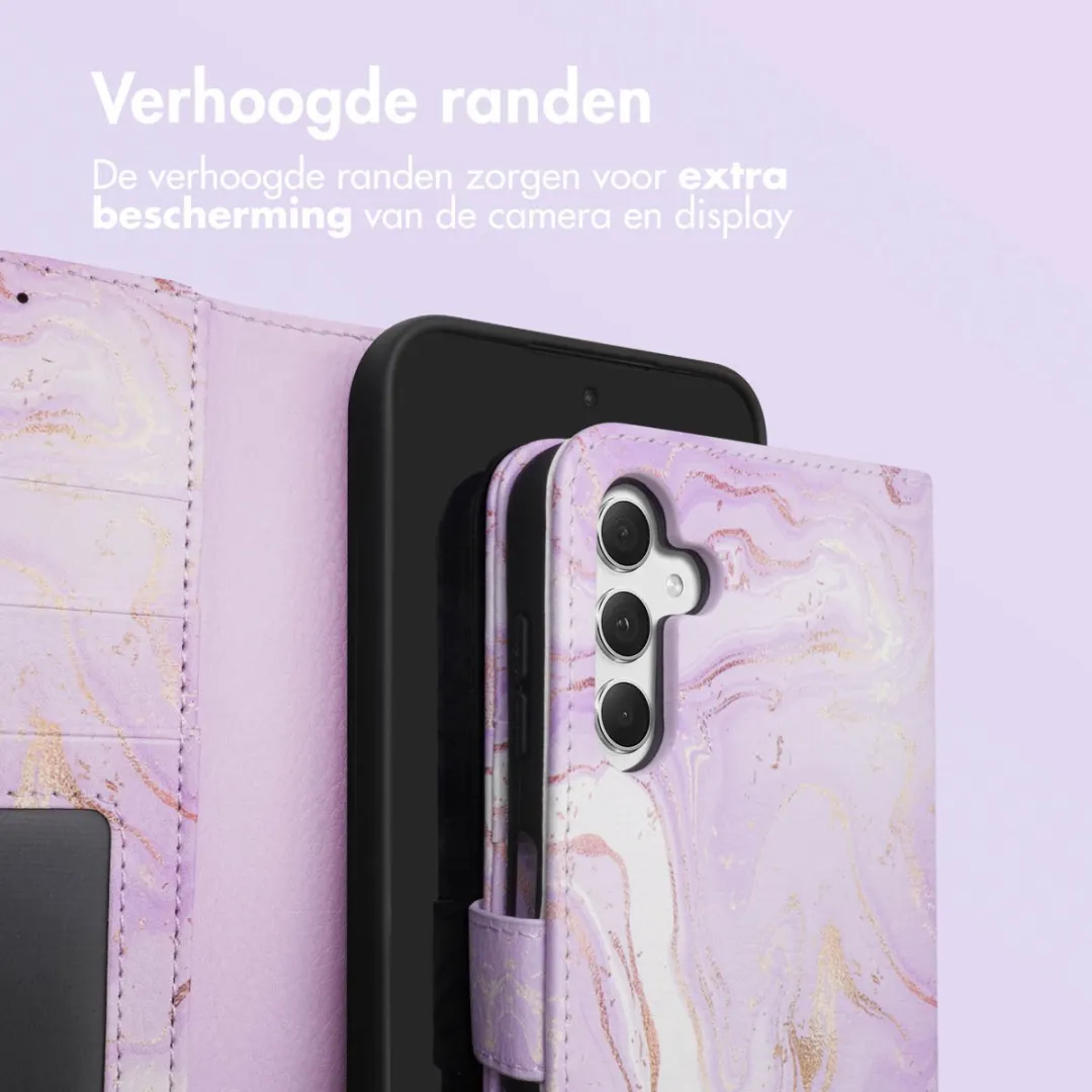 Imoshion Galaxy A54 Hoesje Purple Marble - 3 Pasjes