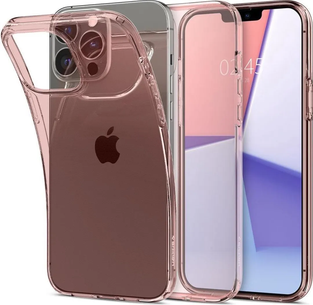 Spigen Crystal Flex Hoesje iPhone 13 Pro Max - Roze Transparant