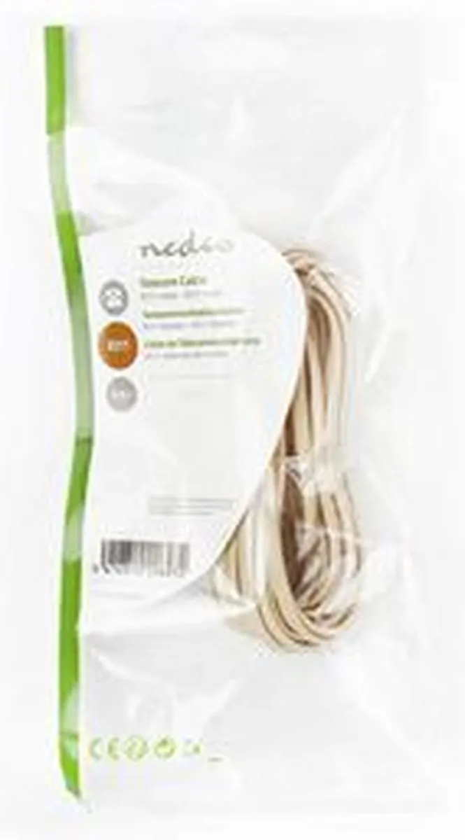 Nedis TCGP90200IV50 Telecomkabel RJ11 - 5m - Ivoor