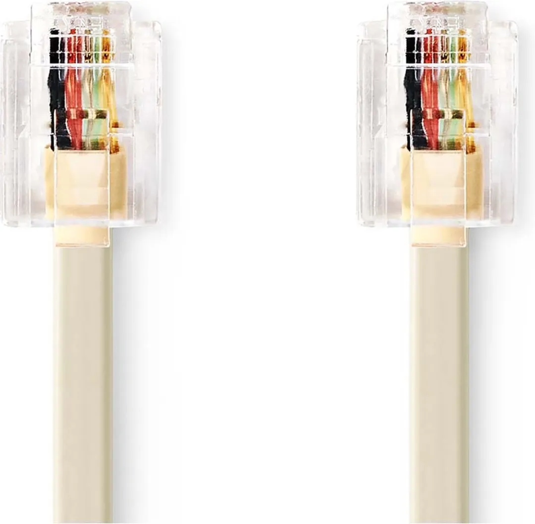 Nedis TCGP90200IV50 Telecomkabel RJ11 - 5m - Ivoor