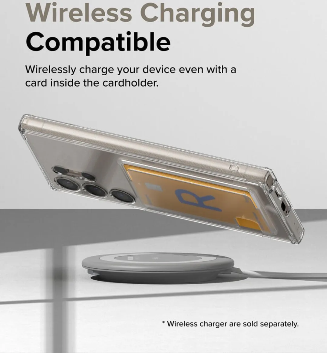 Ringke Fusion Card Hoesje Samsung Galaxy S24 Ultra - Transparant