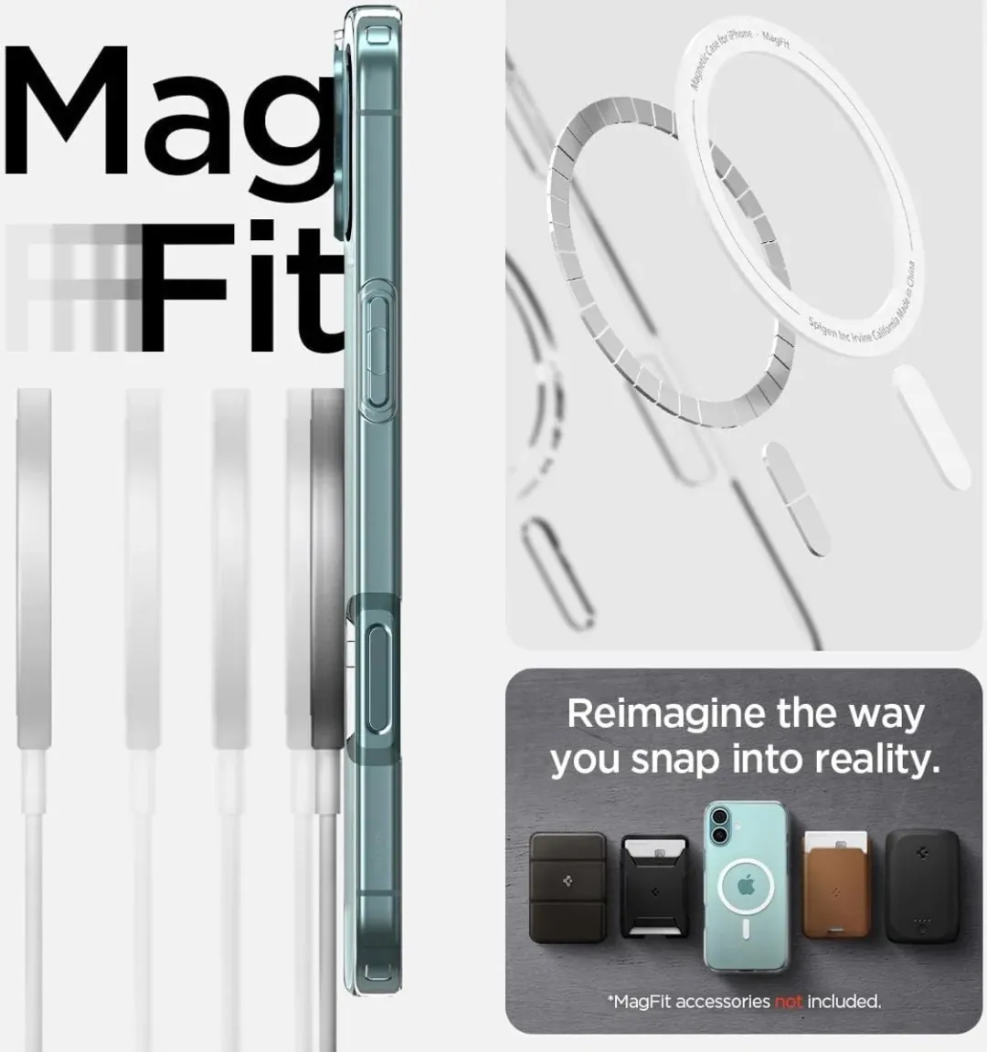 Spigen Liquid Crystal MagFit ACS08390 Hoesje - iPhone 16 - Transparant