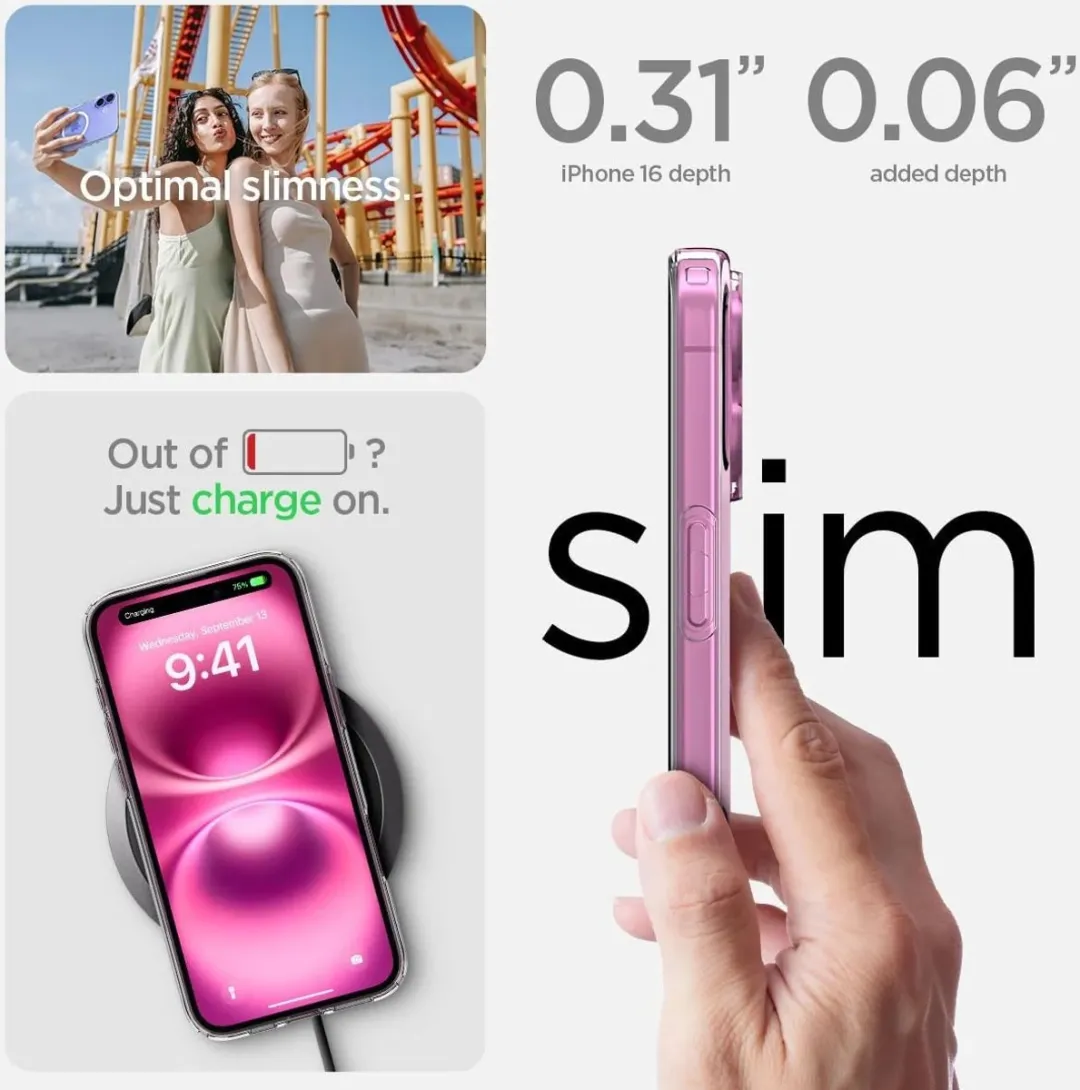 Spigen Liquid Crystal MagFit ACS08390 Hoesje - iPhone 16 - Transparant - afbeelding 6 van 6