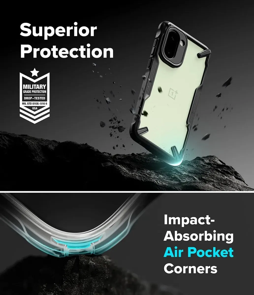 Ringke Fusion X Hoesje OnePlus 15R - Militaire Standaard - Zwart