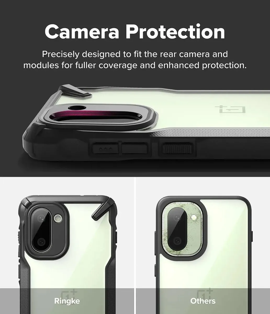 Ringke Fusion X Hoesje OnePlus 15R - Militaire Standaard - Zwart - afbeelding 6 van 6
