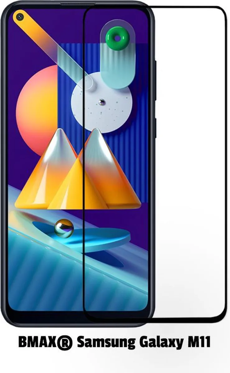 BMAX Screenprotector Samsung Galaxy M11 - 2 Stuks - Zwart