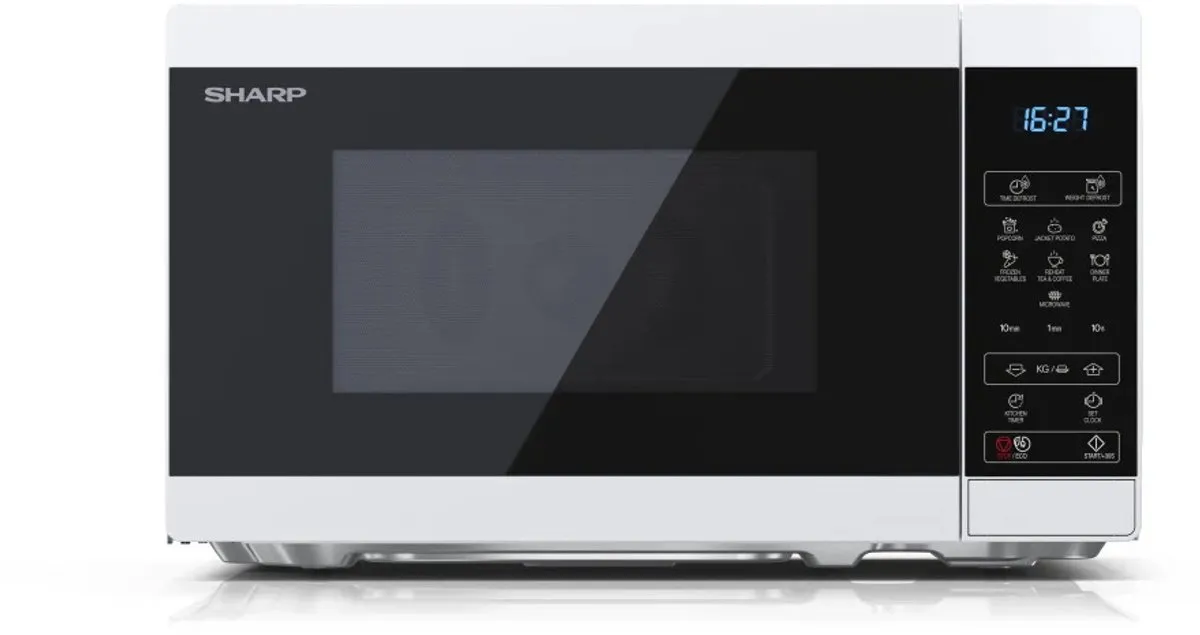 Sharp YC-MS02E-W Magnetron 20L 800W - 11 standen - Zwart/Wit