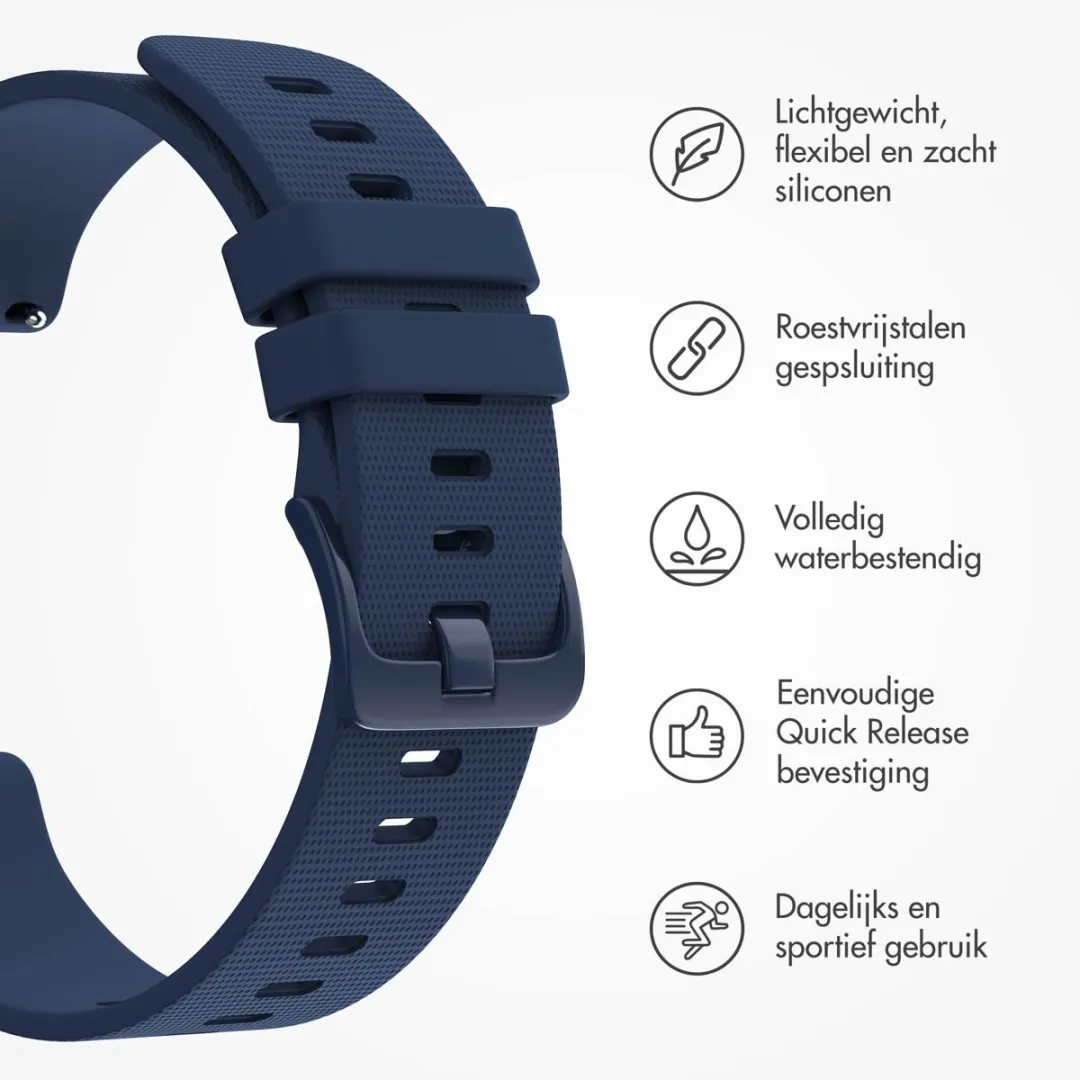 Imoshion Siliconen Sportband 22mm - Donkerblauw