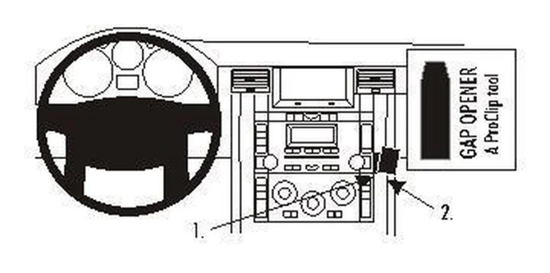 Brodit ProClip Land Rover Range Rover Sport 2005-2009 853666 - Zwart - afbeelding 2 van 2