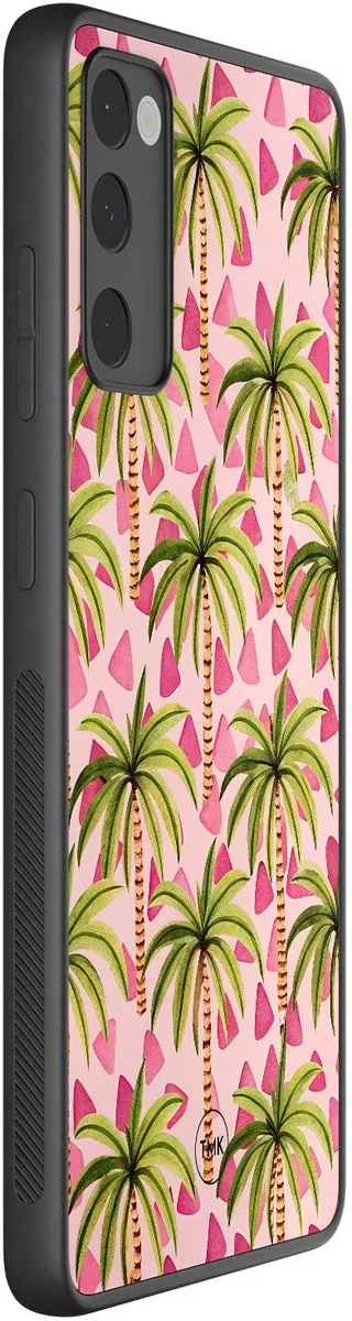Casevibes S20FE/B/018 Hoesje Samsung Galaxy S20 FE - Roze Palmbomen